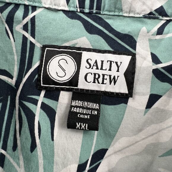 Salty Crew Shirt Adult 2XL XXL Floral Button Up Short Sleeve Casual Outdoor Mens - Picture 9 of 14